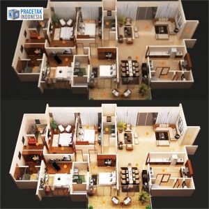 Denah Rumah 4 Kamar