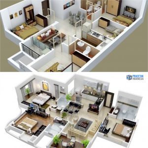 Denah Rumah Minimalis 3 Kamar