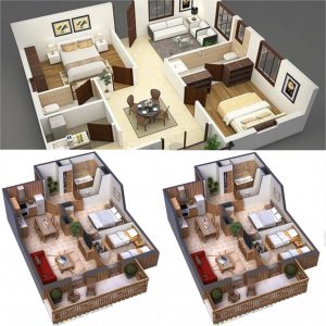Inspirasi Denah Rumah 2Kamar